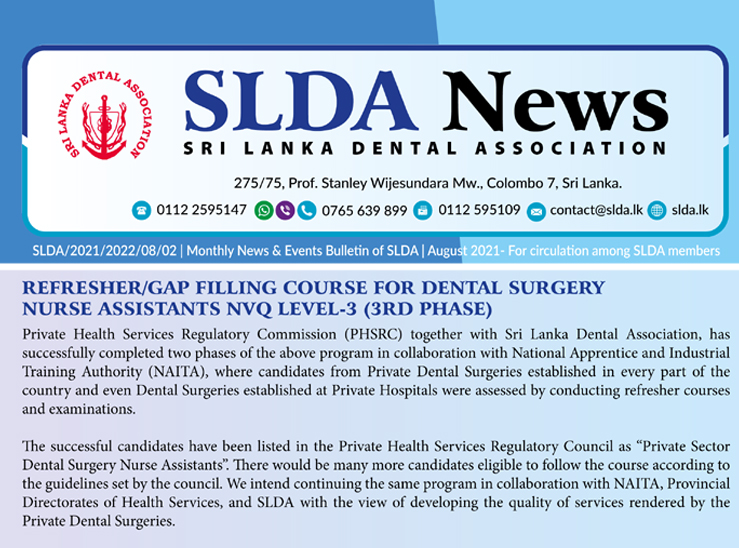 SLDA News Bulletin | August 2021